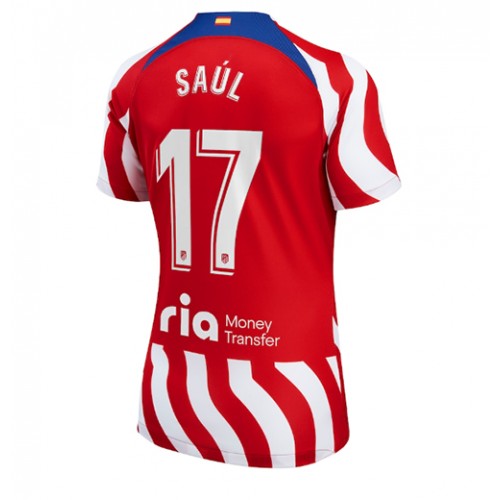 Fotbalové Dres Atletico Madrid Saul Niguez #17 Dámské Domácí 2022-23 Krátký Rukáv